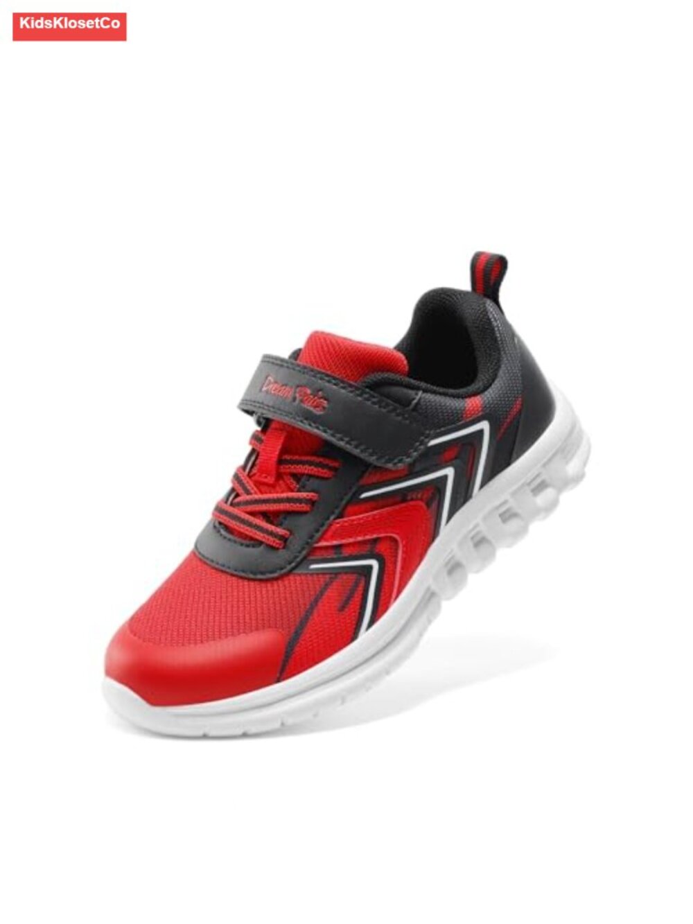 Kids Athletic Running Sneakers Hook-and-Loop Lightweight Breathable